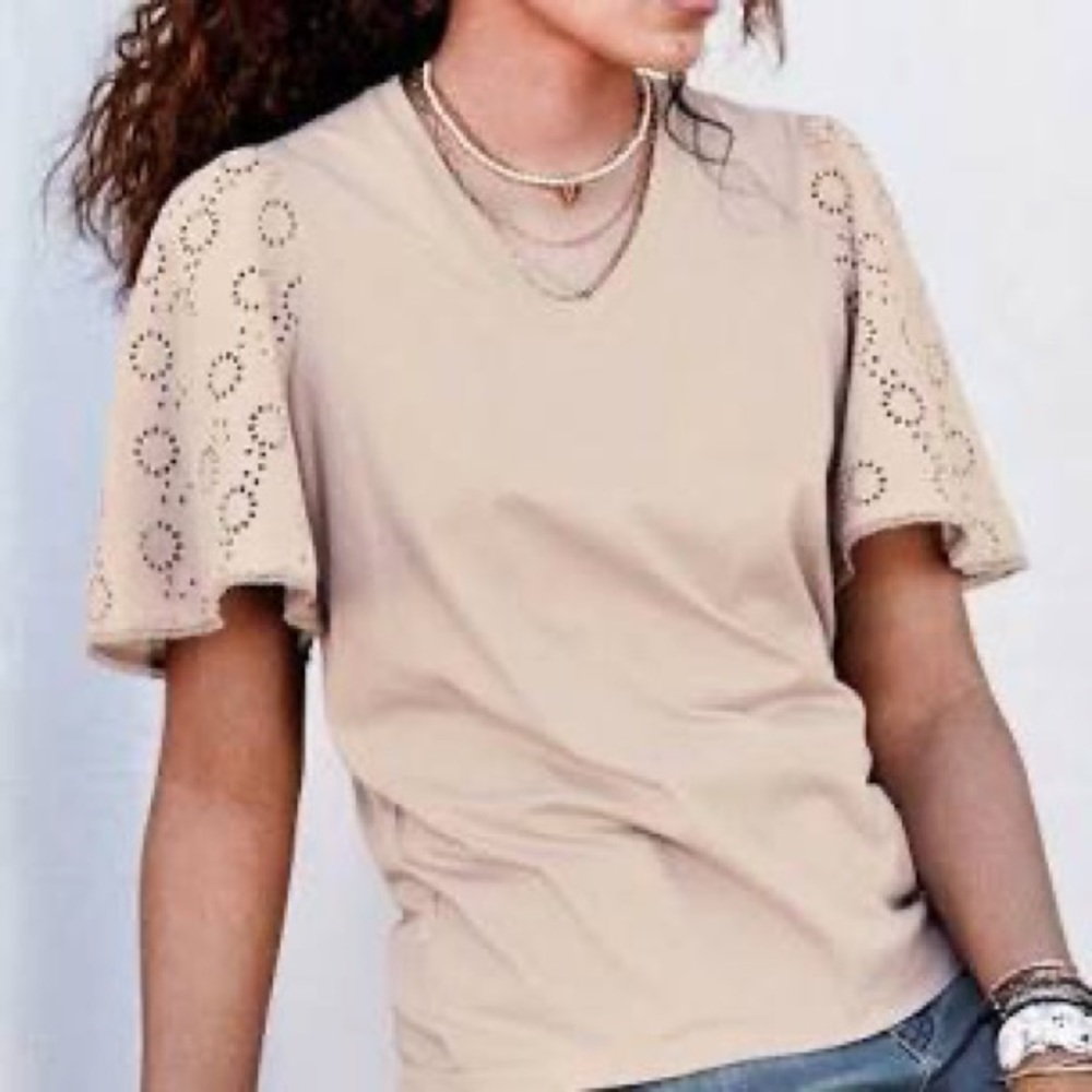 Good Hart Matilda Jane Size L Barton Tee Eyelet Sleeves